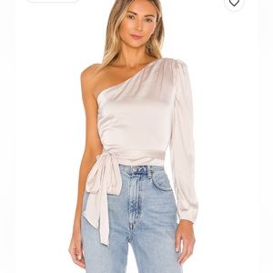 Revolve one shoulder top xs